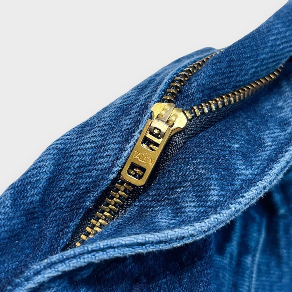 Vtg 80 Bonjour Slim High Waist Blue Jeans, Mom Full Hips Tapered Leg, Talon 26 - Picture 4 of 7